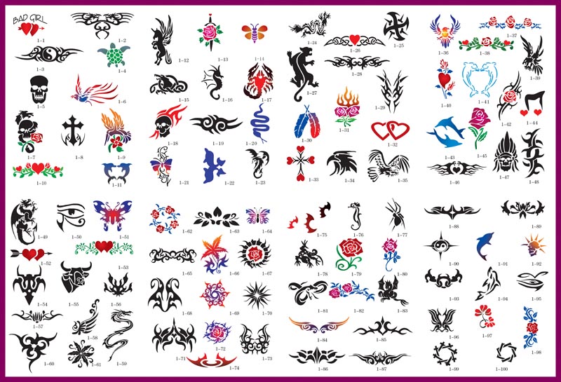 Free tribal tattoo designs 84 · Free Air Brush Tattoo Stencil Sheet