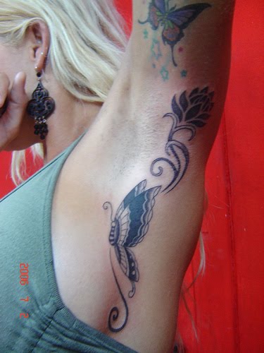 Sexy Tattoo Designs For Women Flower Butterfly and Star Tattoos