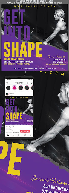  Fitness Personal Trainer Flyer Template