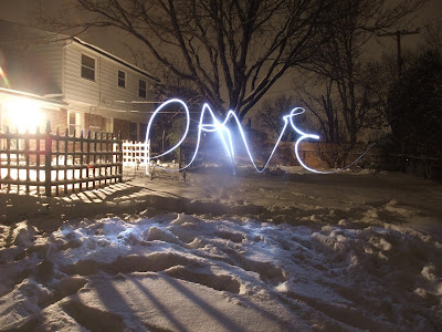 how to write your name at night with a flashlight