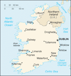 irlannin kartta Martan matkassa: D Vihreän kullan maan pääkaupunki irlannin kartta