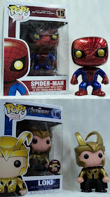 San Diego Comic-Con 2012 Exclusive Marvel Movie Pop! Metallic Vinyl Figures - Spider-Man & Loki