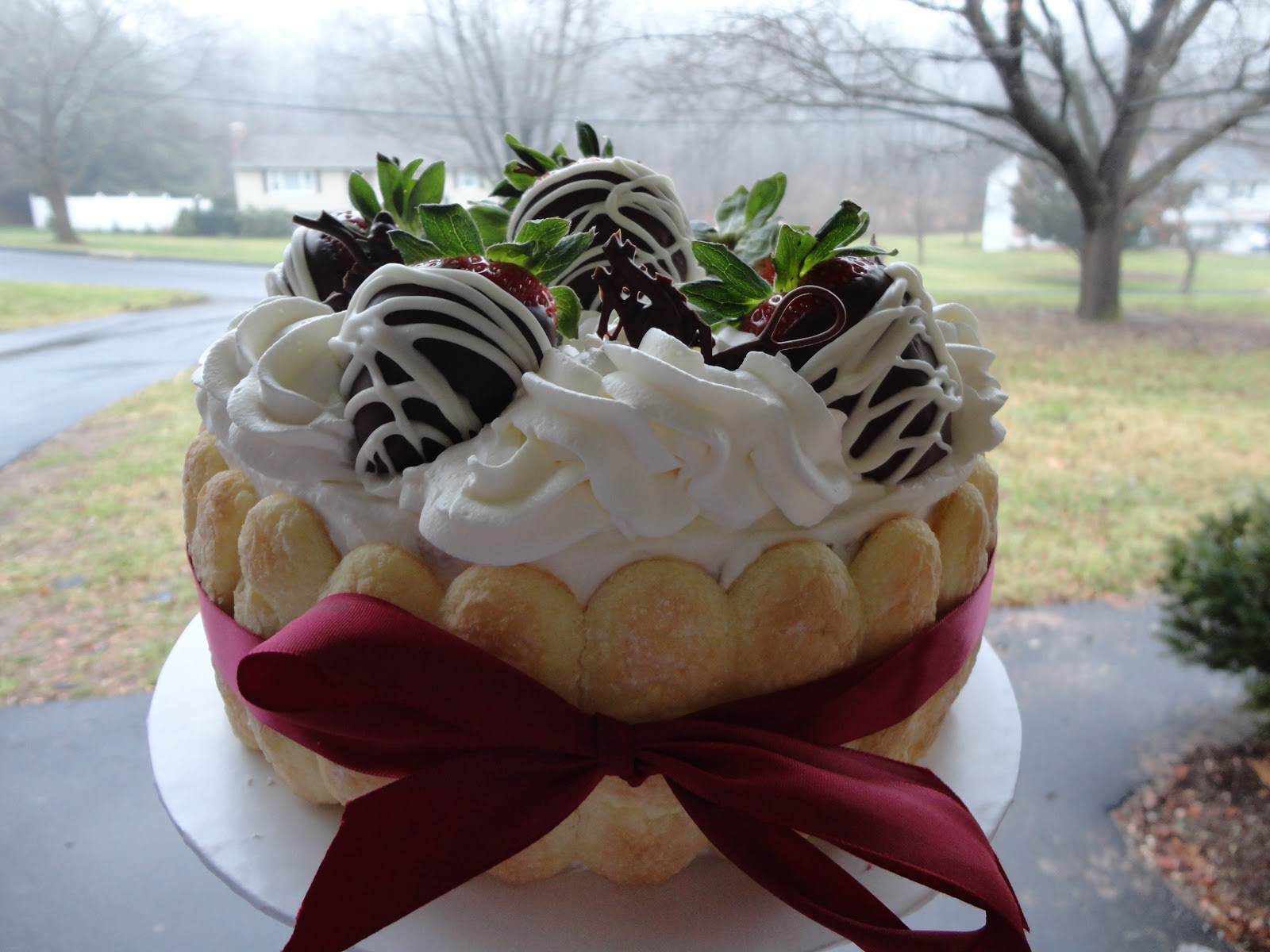 Strawberry Bavarian Cream Lady Finger Cake Tutorial