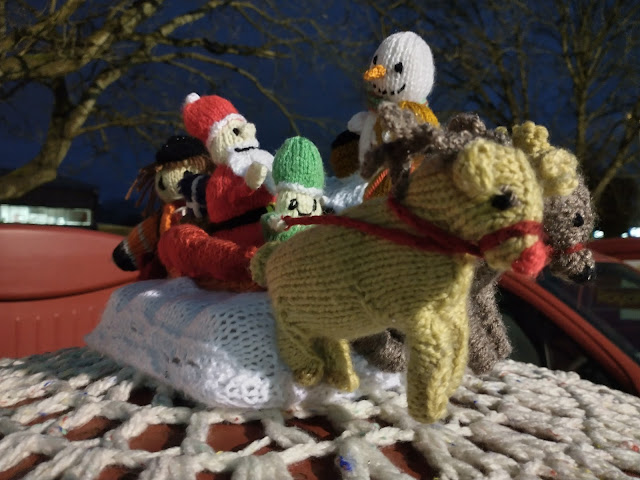 Festive postbox topper outside Chippenham sorting office