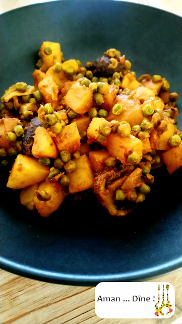 Mattar aloo mushroom