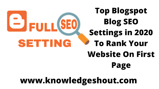 Top Blogspot Seo Settings