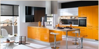 cocina color naranja