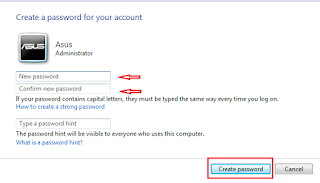 membuat password pada windows 7