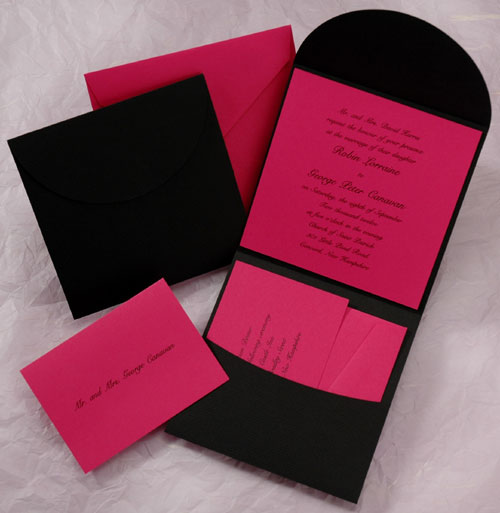 Hot pink and black weddings