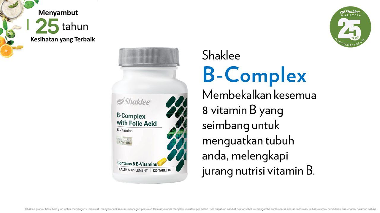B-complex Shaklee dengan Asid Folik