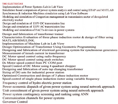 Electrical-engineering-project-list