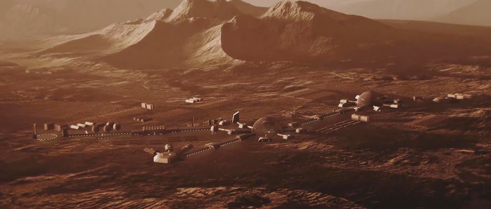 Mars colony in TerraGenesis game
