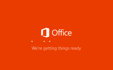 Office 2019 installation stuck at we are getting things ready
