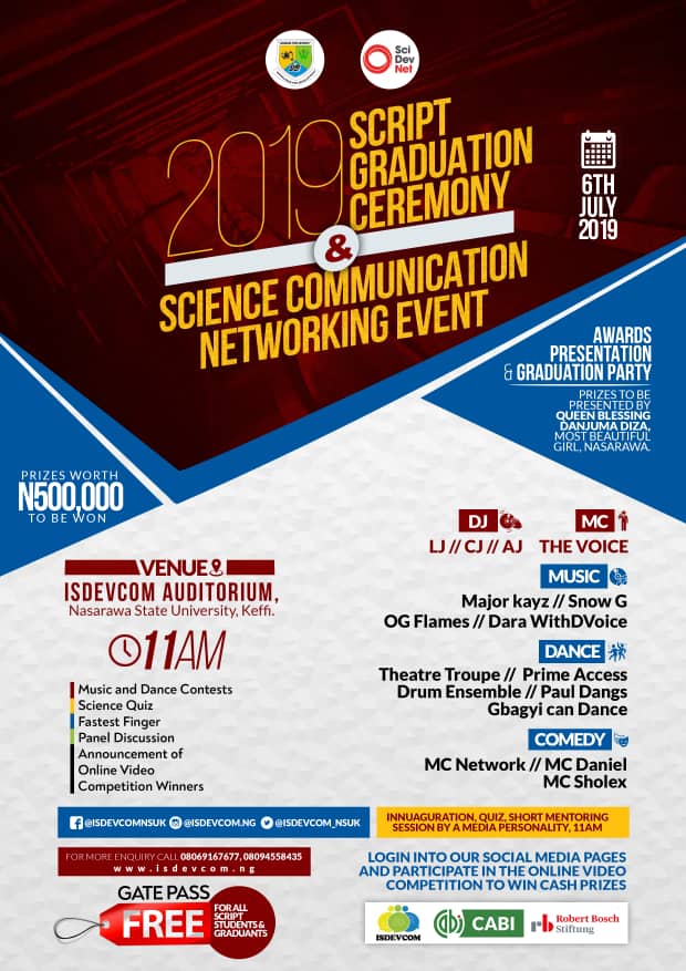 Science Communication Networking Event & Script Graduation Ceremony