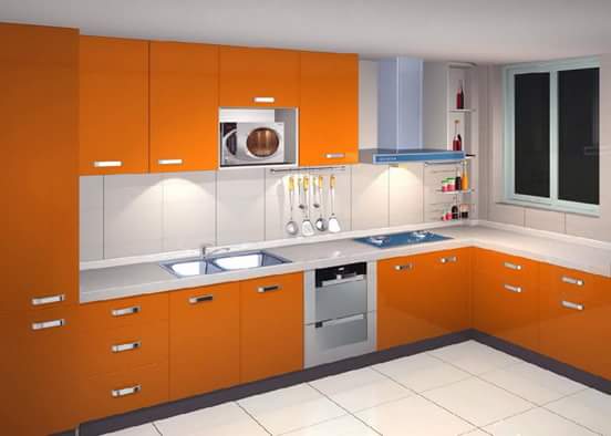 kitchen set minimalis penuh warna