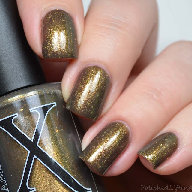 gold nail polish shifting shimmer