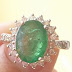 NHẪN NỮ ĐÁ EMERALD VÀ KIM CƯƠNG