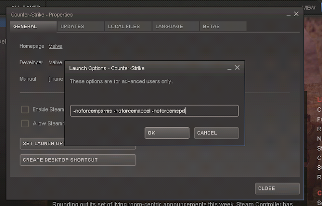 Launch options Counter strike