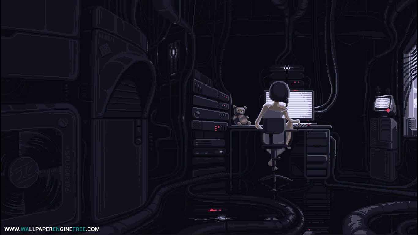 Serial Experiments Lain Pixel Art Wallpaper Engine Free Download Wallpaper Engine Wallpapers Free