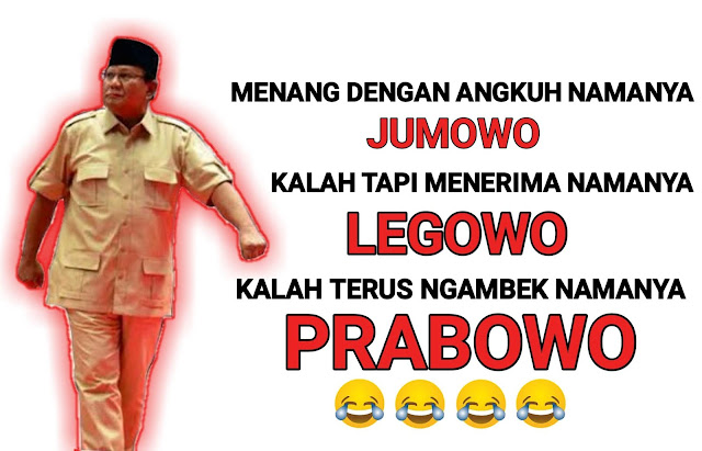 Kumpulan Gambar MEME Prabowo Kalah Pilpres, Bikin Ngakak wkwk  Lalu ahmad