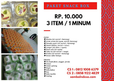 order snack  dus isi 4  isi 2 di Pondok Aren