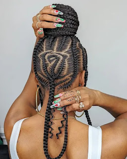 Tribal Braids With Heart On Its Side