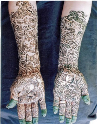 Pakistani bridal mehndi patterns