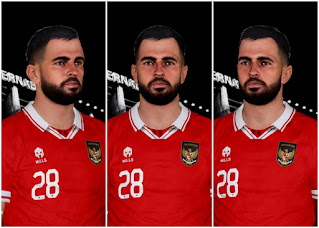 Download face Jordi Amat Timans Indonesia Pes 2017 Terbaru 23-24