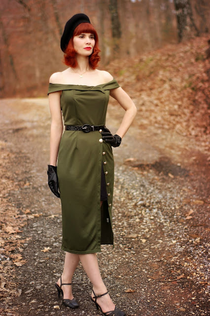 Dropship-Clothes Military Pencil Dress