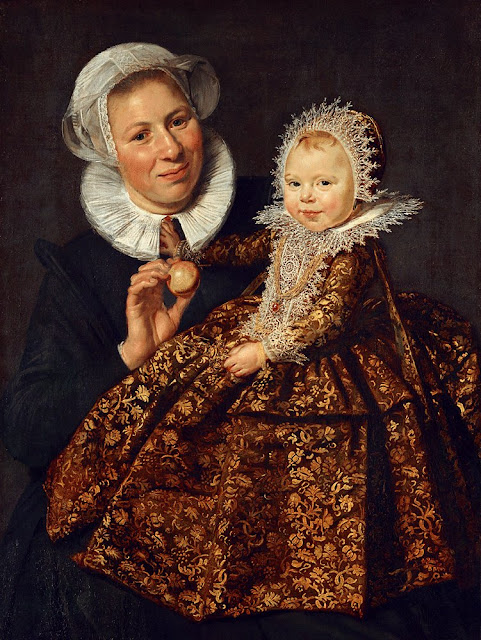 Portret van Catharina Hooft en haar min,Frans Hals,Baroque Painting
