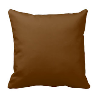 Brown throw pillow