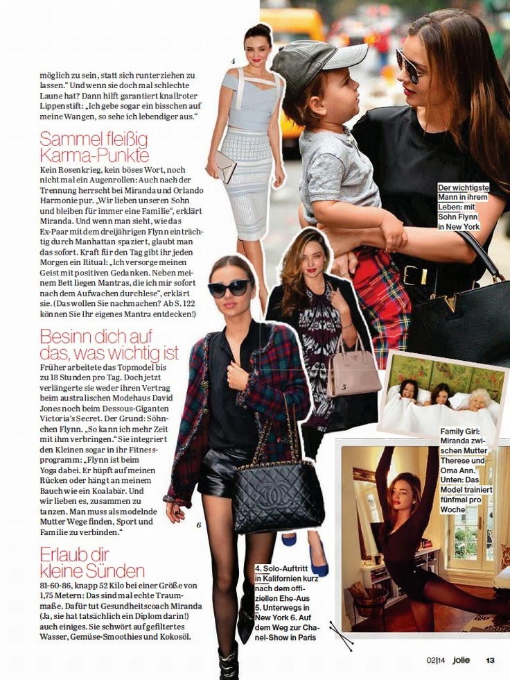 Magazine Scan : Miranda Kerr Magazine Photoshoot Pics on Jolie Magazine Germany February 2014 Issue 