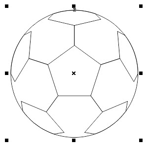 Trik sederhana membuat bola  nya sepakbola Belajar CorelDRAW