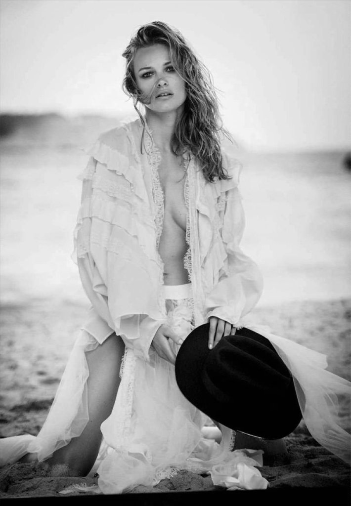 Hot model Edita Vilkeviciute Vogue Germany magazine topless photoshoot