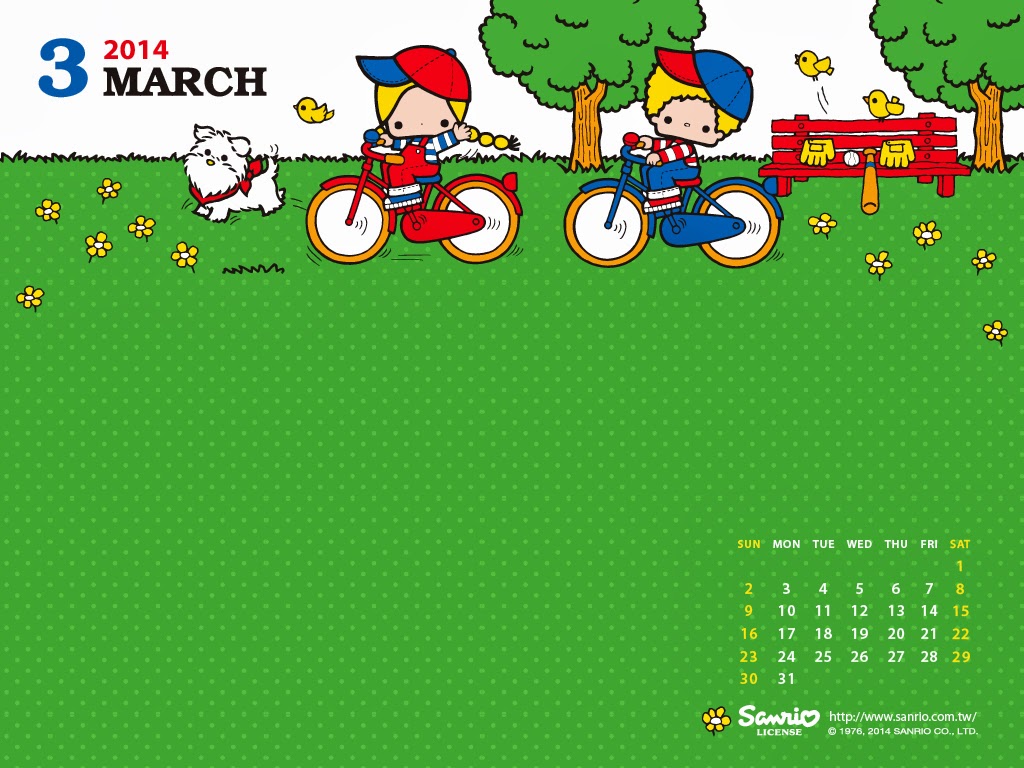 I Love Kawaii March 14 Calendar From Sanrio