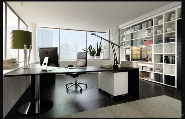 Desk Office Design with attractive modern office