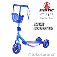 Skuter Dorong Anak Exotic ST8125 Otopet Auto Start Music n Light Roda PU Jumbo Kids Kick Scooter w Gesture Sensor