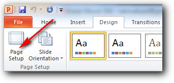 Page setup di power point
