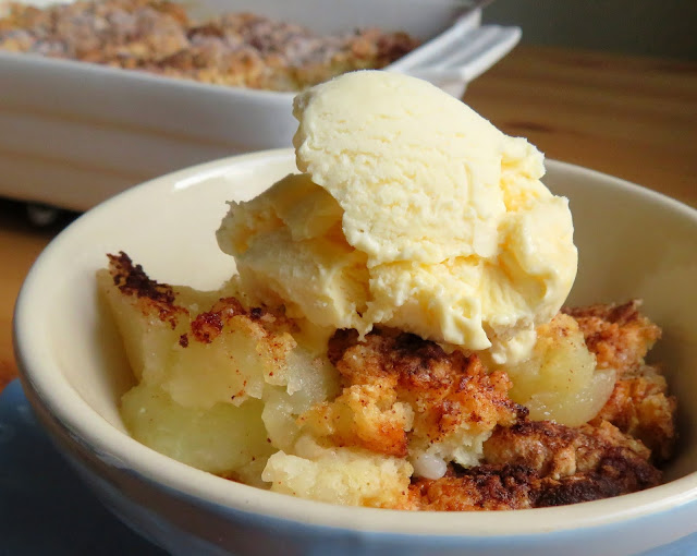 Apple Crisp with Sweet Biscuit Topping