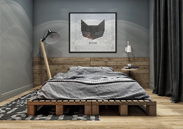 kamar desain gaya industrialis