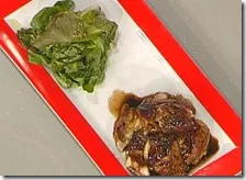 Tagliata di faraona all’aceto balsamico con radicchietti brasati