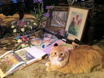 Painting cat Phillip - Stein Your Florist Co.