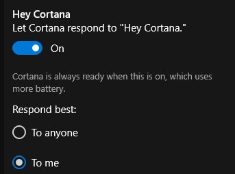 cortana windows 10