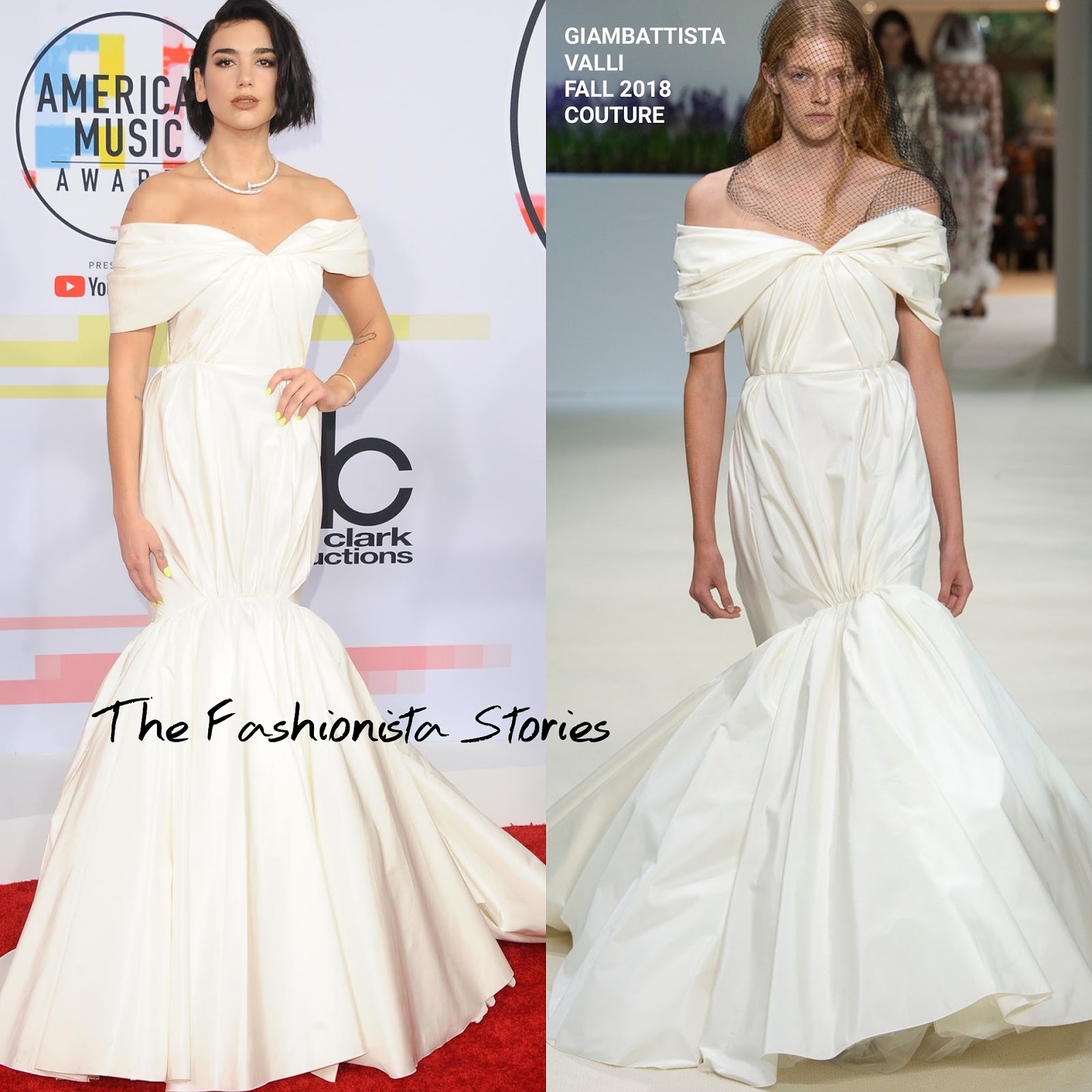 Dua Lipa In Giambattista Valli Couture At The 2018 American Music Awards