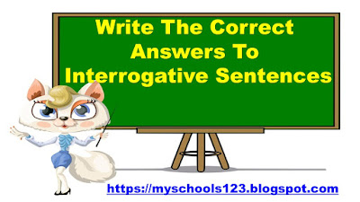 Write The Correct Answers To Interrogative Sentences