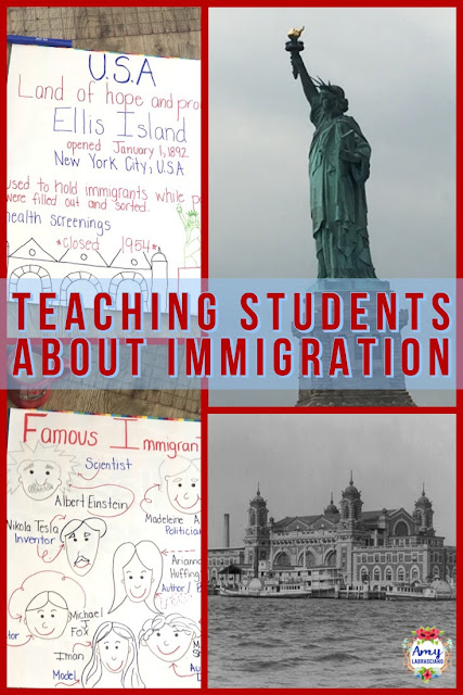 Click here to learn all about teaching elementary students about immigration in social studies.  Included are ideas about immigration, Ellis Island and famous American immigrants.  Perfect for 2nd, 3rd and 4th grade. {second, third, fourth grade, homeschool}