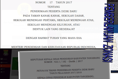 permen no 17 2017 ppdb dan sk kepala dinas kabupaten tangerang