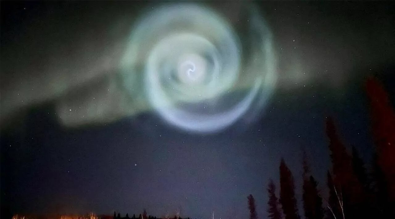 The Mystery behind the Swirling Spiral in Alaska Sky
