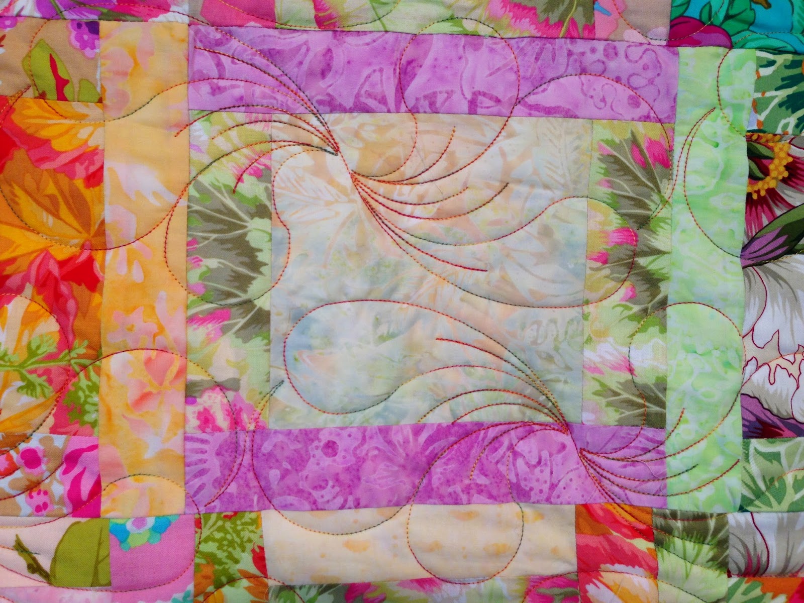 Stella Siwinski's Batiks and Kaffe Fasset Quilt