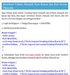 membuat tulisan menjadi rata kanan kiri otomatis